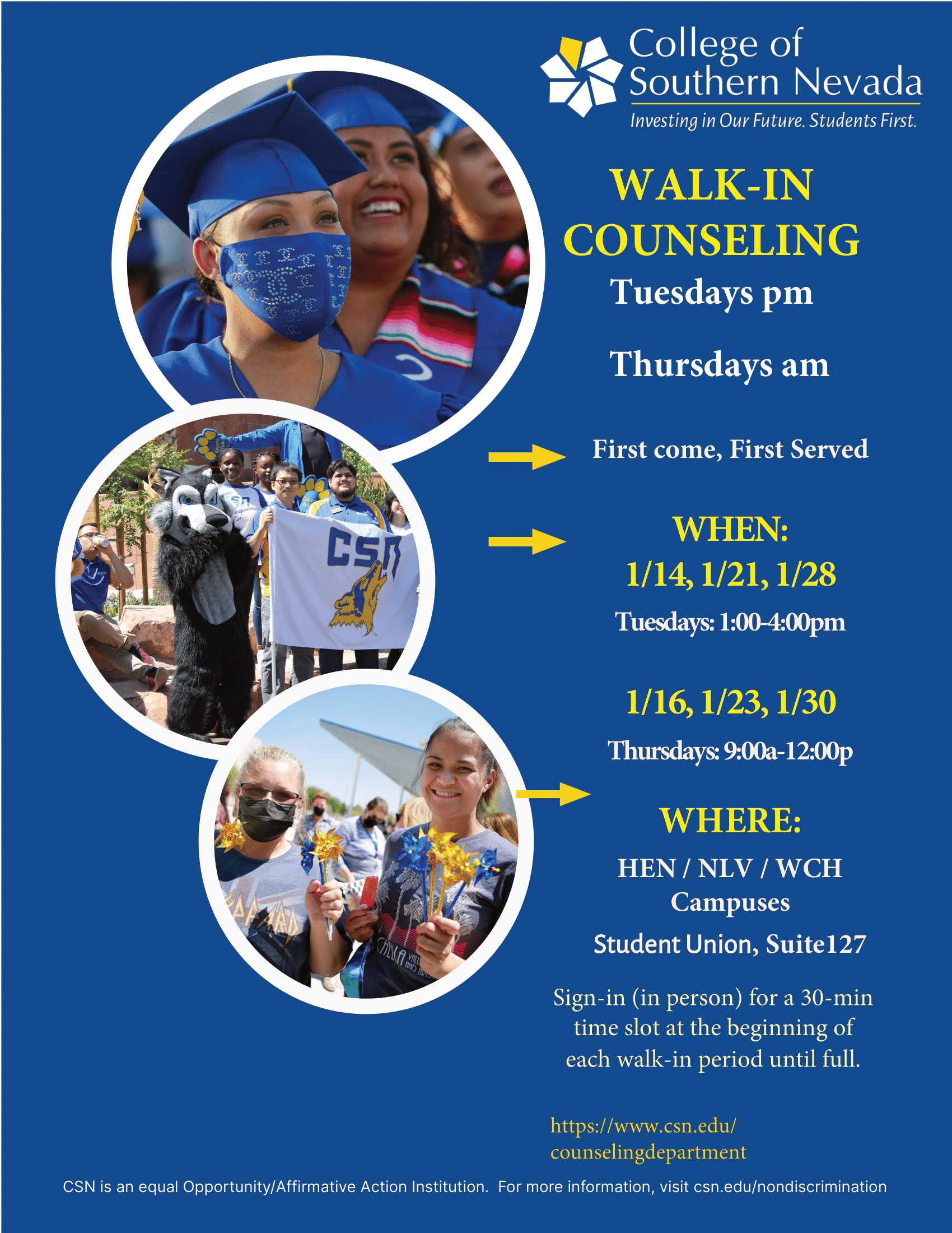 Walk-in Counseling Flyer