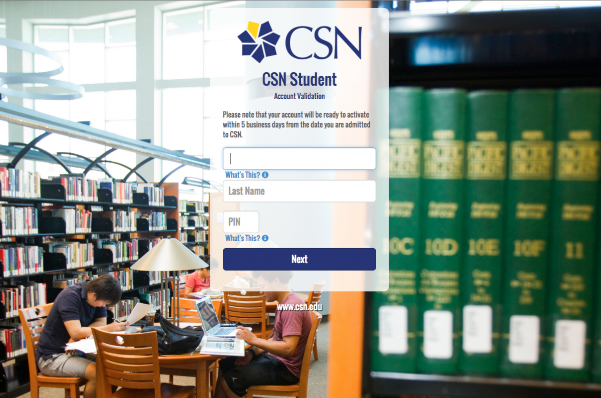 Student Network Login page